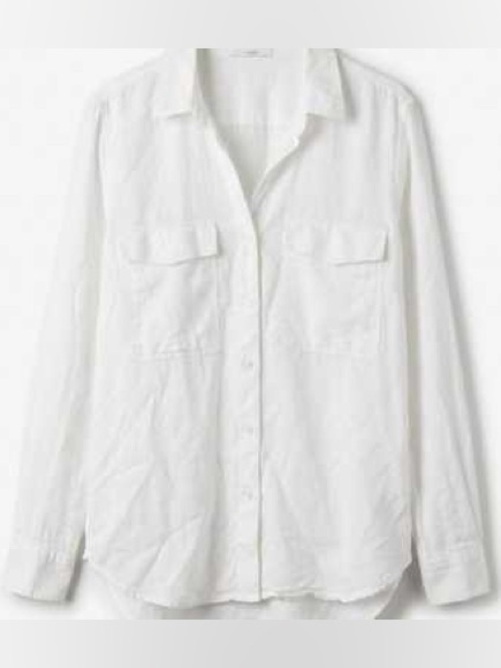 Babaton White Long-Sleeve Button-Down Shirt